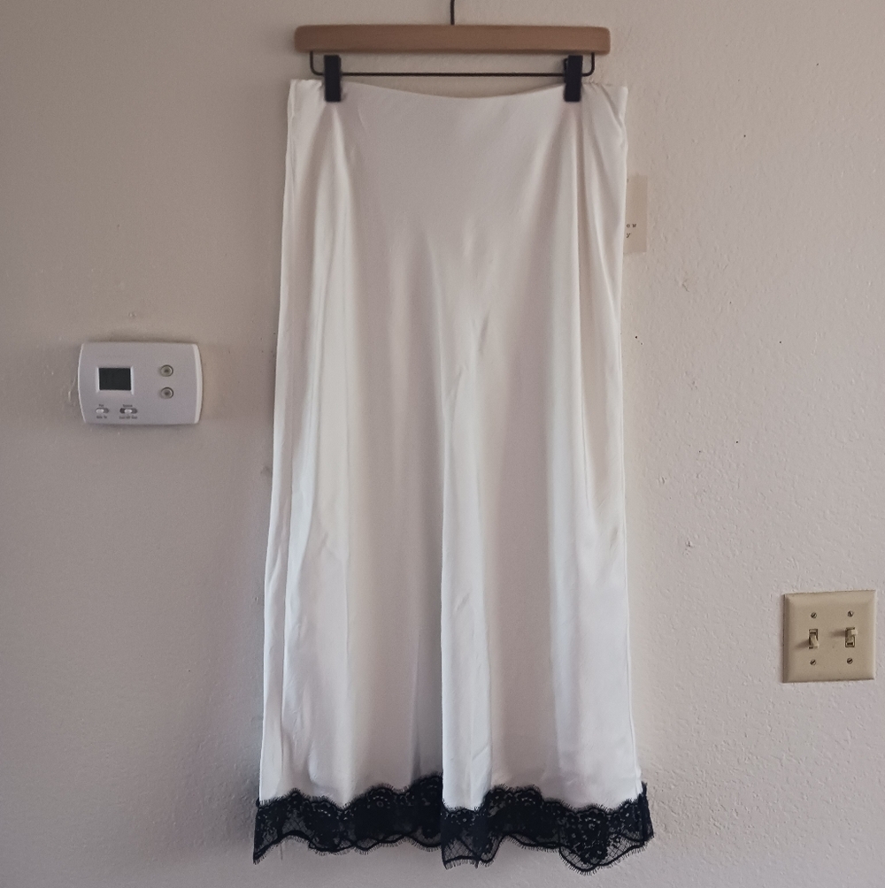 A New Day Lace Trim Midi Skirt - Picture 2 of 5